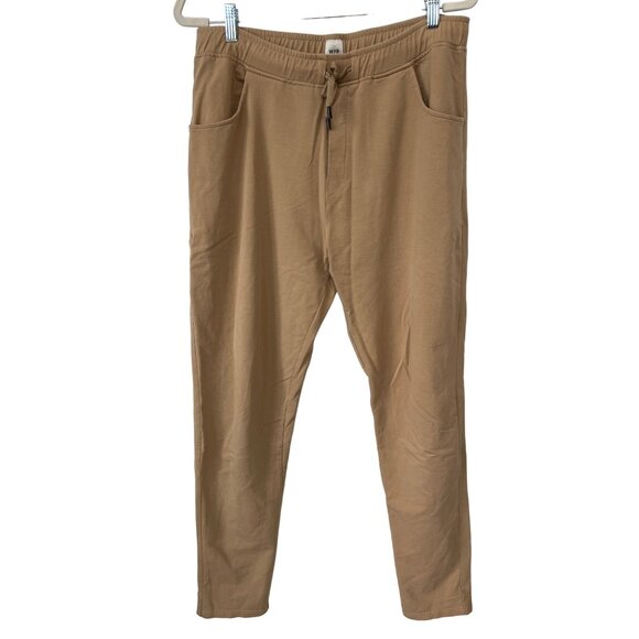 WYR No-Sweat Slim Jogger Pants Men's XL Tan Tapered Leg Cotton Blend Athleisure - Picture 1 of 8